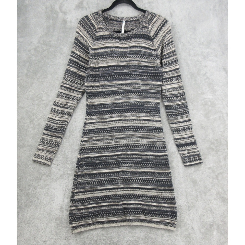 KUHL Sweater Dress Womens Size Small Merino Wool Blend Pullover Cozy Striped